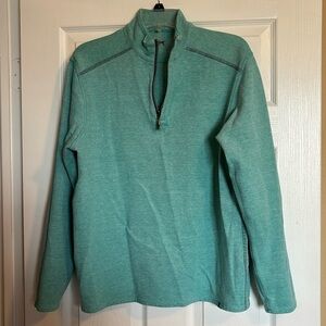 The Black Dog men’s teal reversible quarter zip sweater size medium
